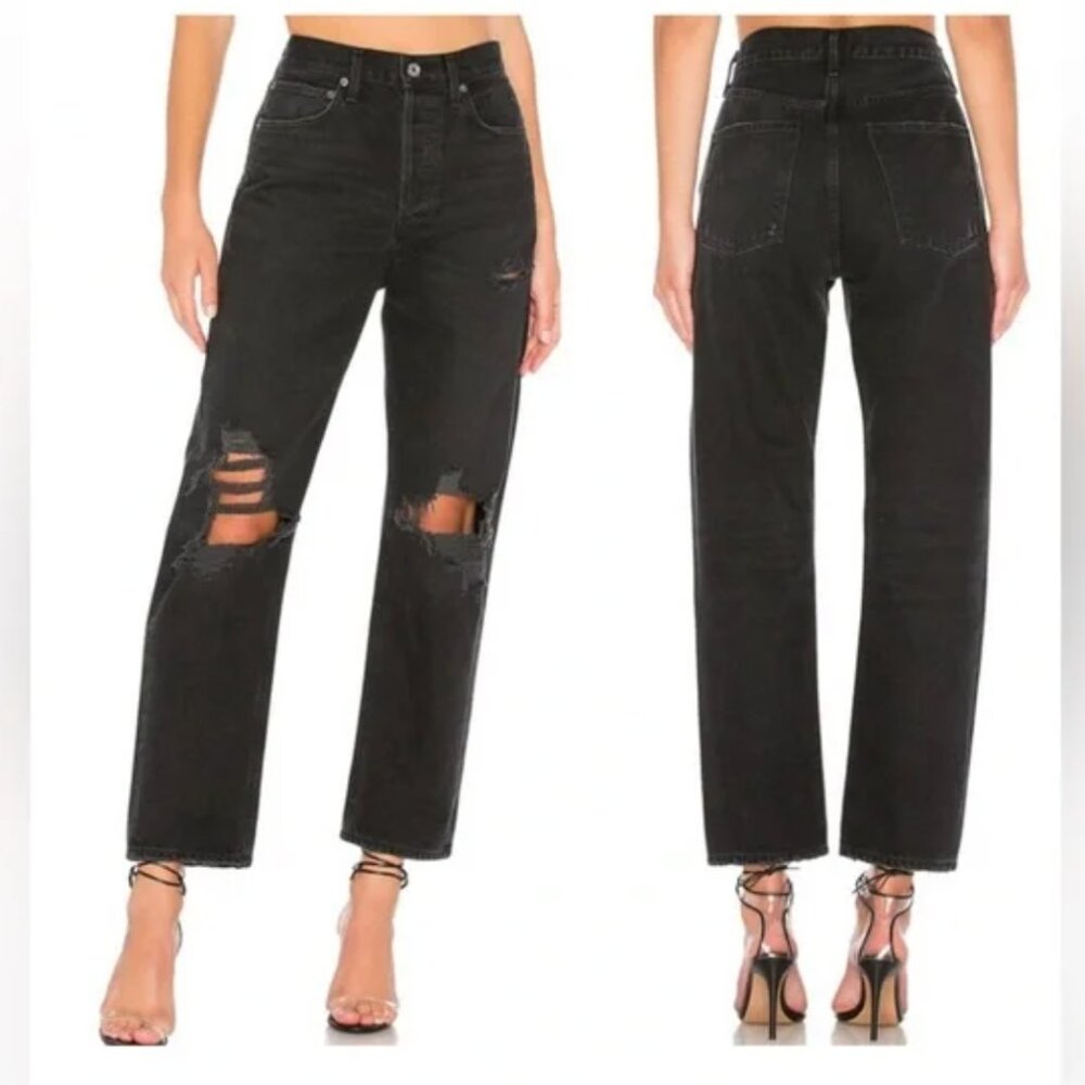 AGOLDE 90s Distressed Jeans in Black